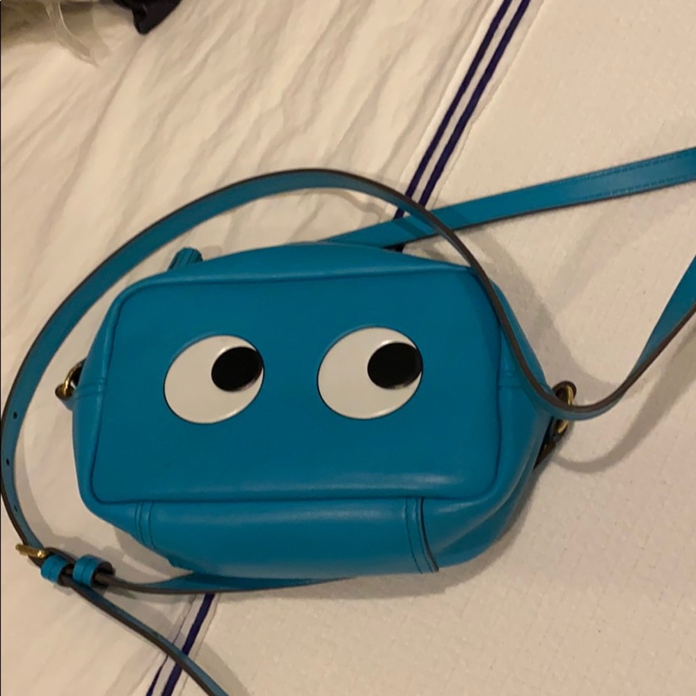 Anya hindmarch turquoise cross body bag